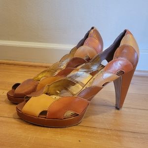 BCBG Girls Patchwork Heels - Size 10